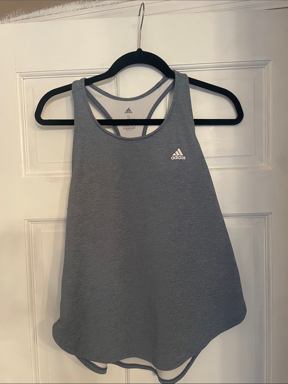 adidas Light Gray Racerback Performance Tank